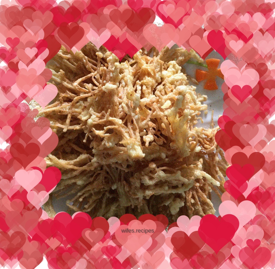 Salt and pepper enoki mushrooms