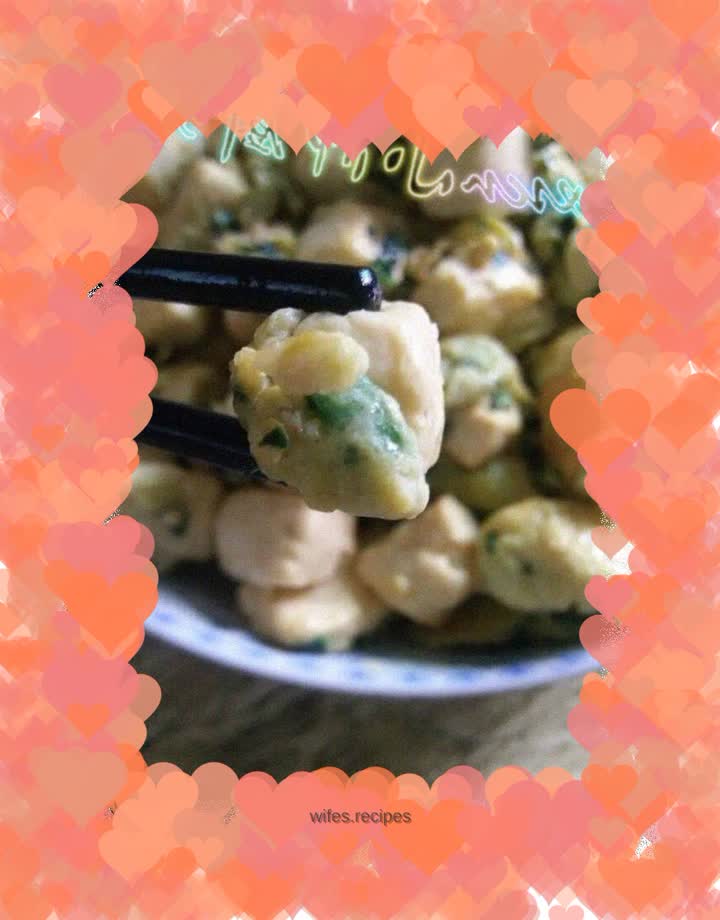 White jade inlaid with emerald ~ soft tofu with spinach and egg liquid