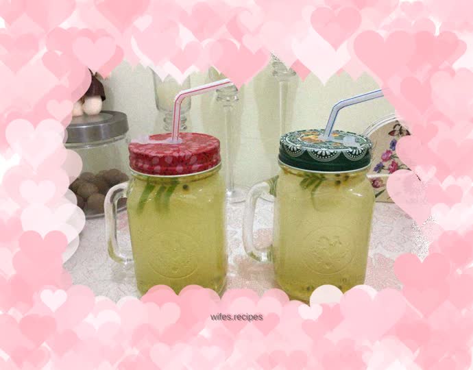 Passion fruit lemon health water