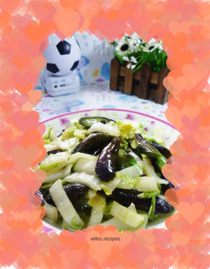 Stir-fried Baby Cabbage with Black Eggplant