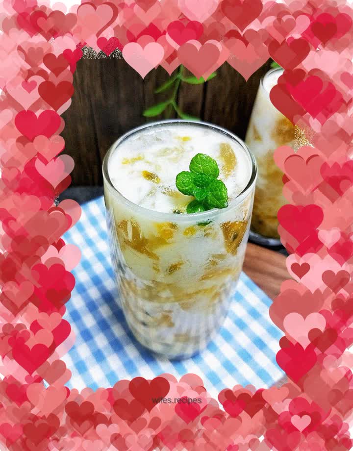 Coconut milk passion jelly drink