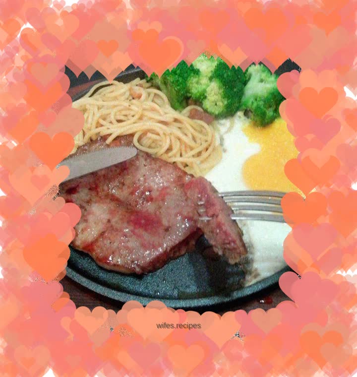 Steak dinner---Homemade candlelight dinner for Valentine's Day