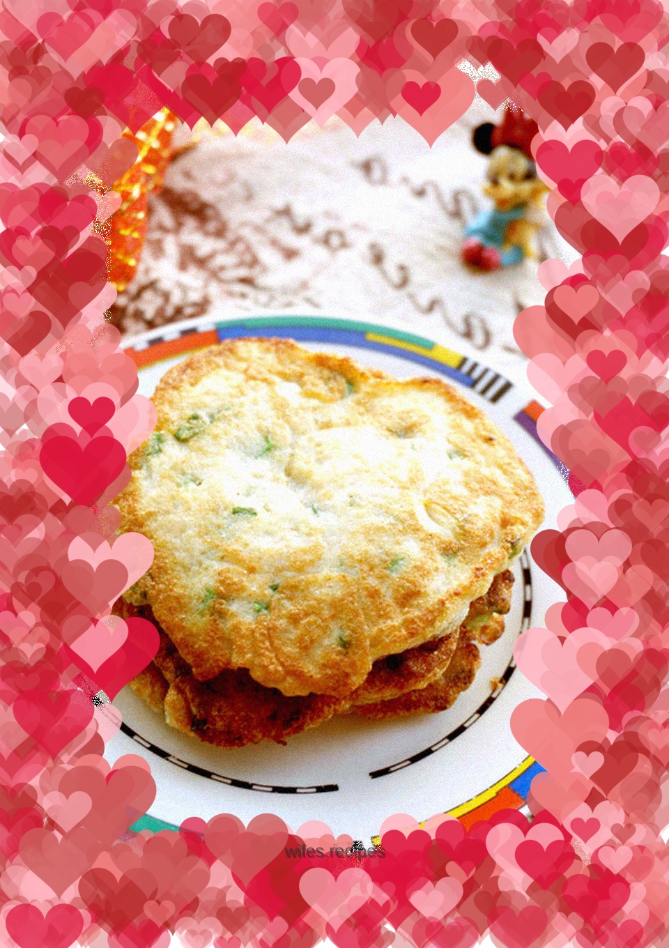 Green onion and yam fish cake