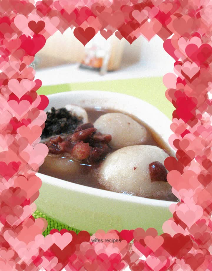 Black sesame glutinous rice balls with unique taste