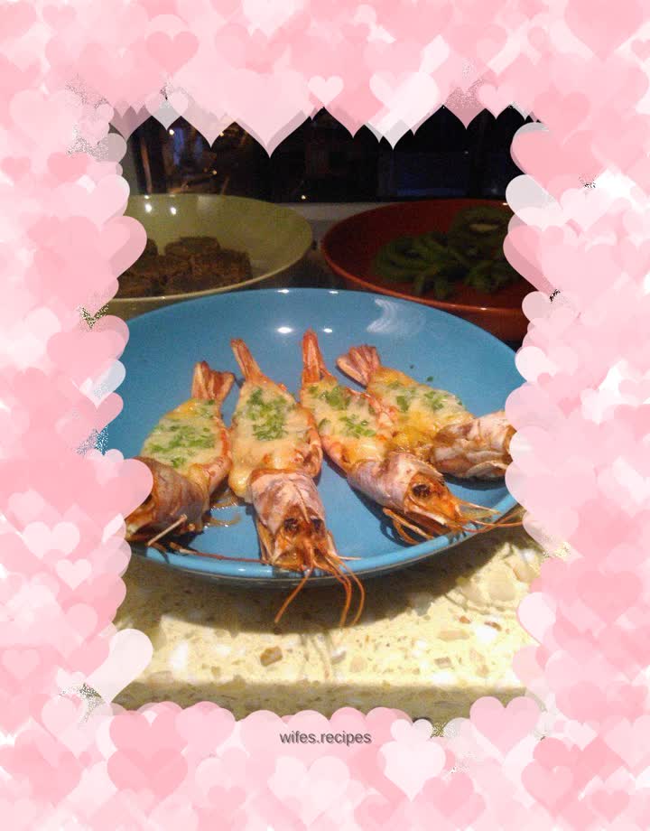 Baked Argentinian Red Shrimp with Cheese