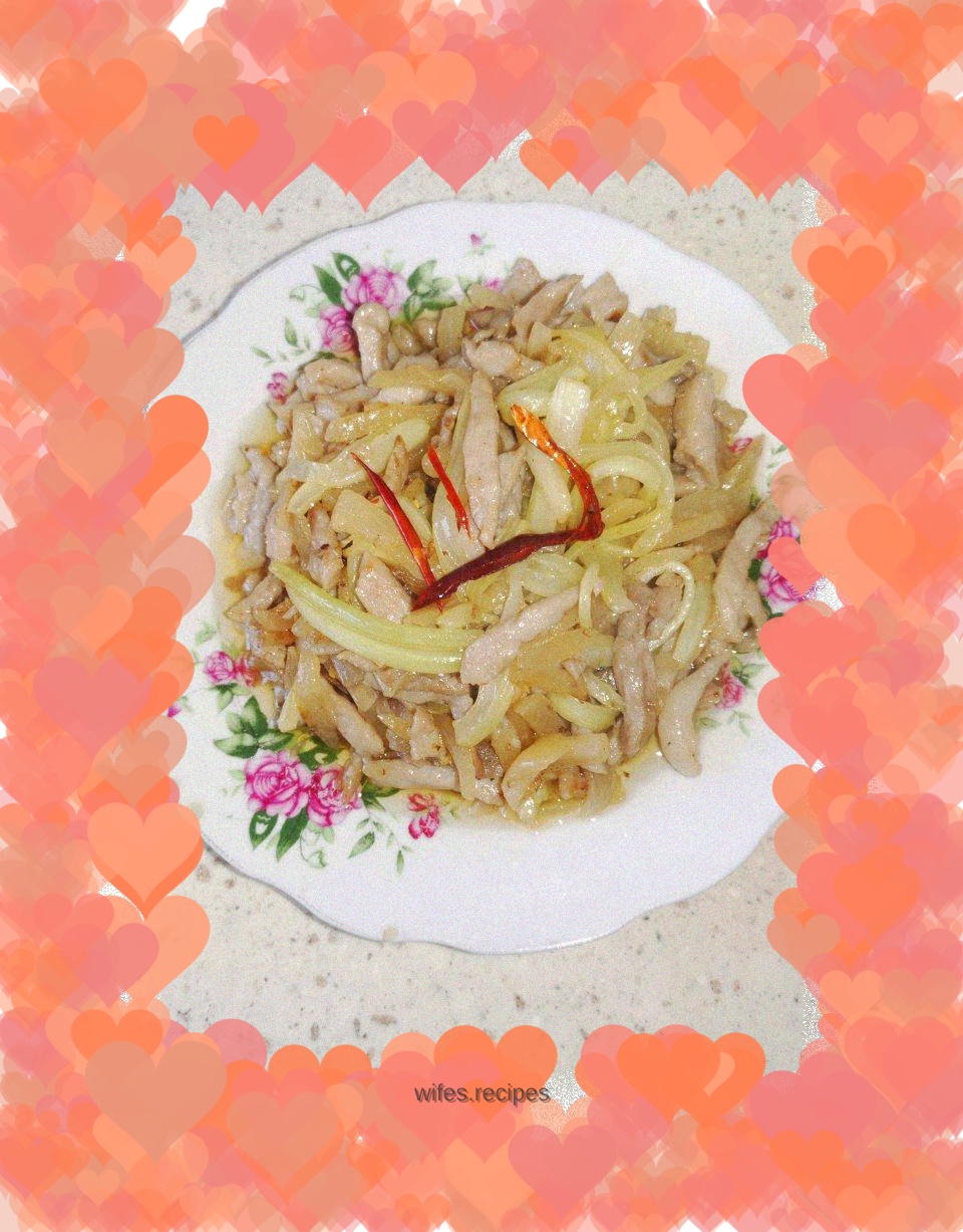 Stir-fried shredded pork with sour radish