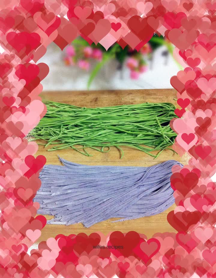 Homemade vegetable noodles