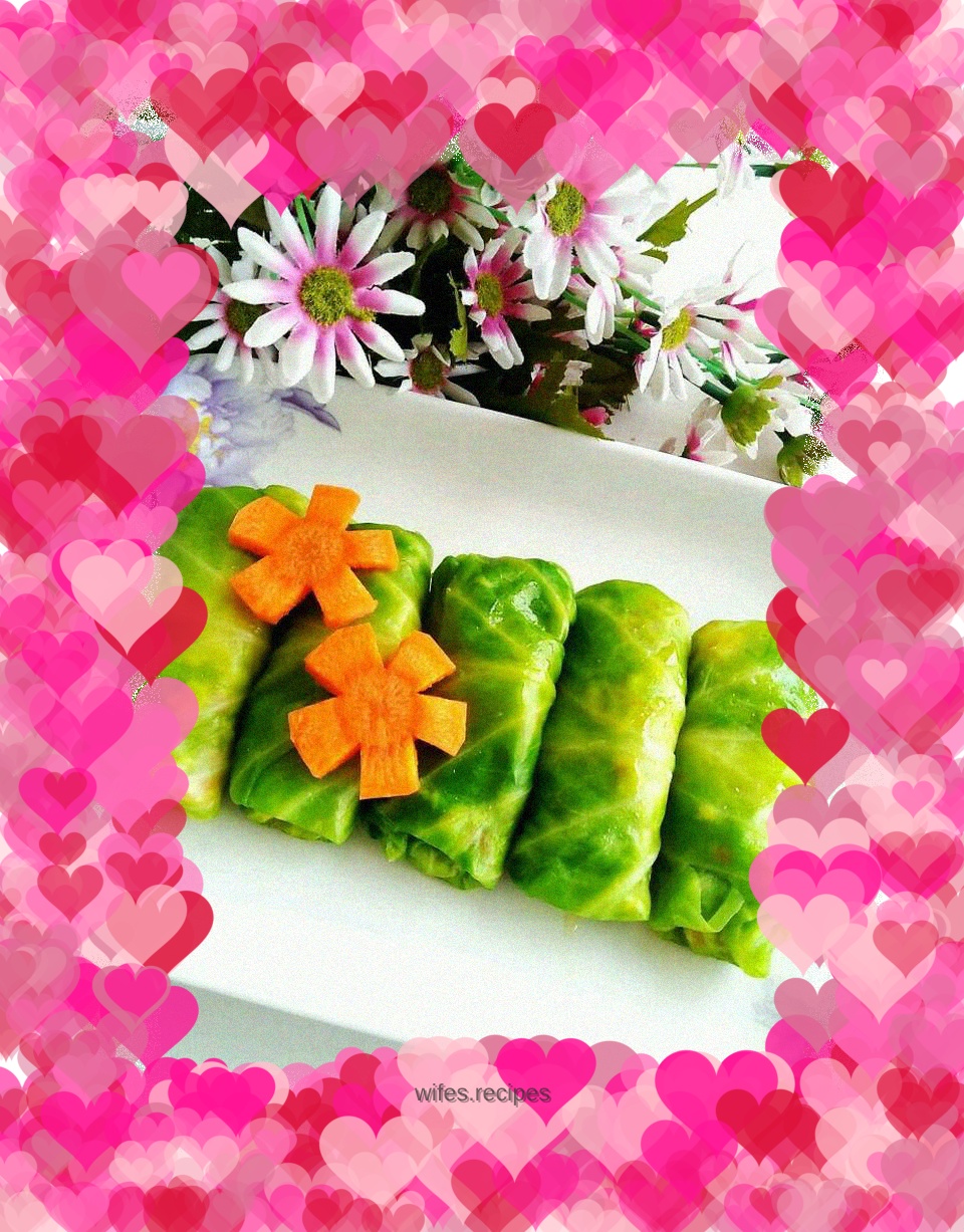 Three fresh cabbage rolls