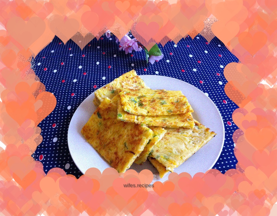 Pumpkin and bean dregs egg pancake