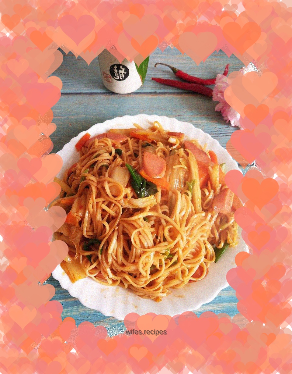 Spicy Cabbage Fried Noodles