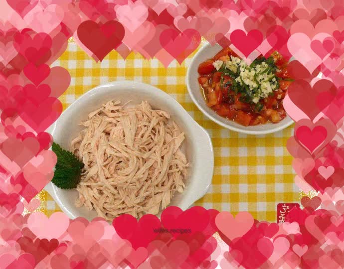 Shredded Chicken Salad with Perilla Tomatoes ★Shredded Chicken Snack 2