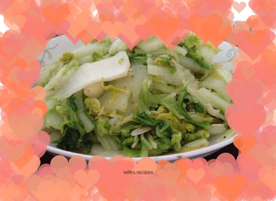 Stir-fried Chinese cabbage