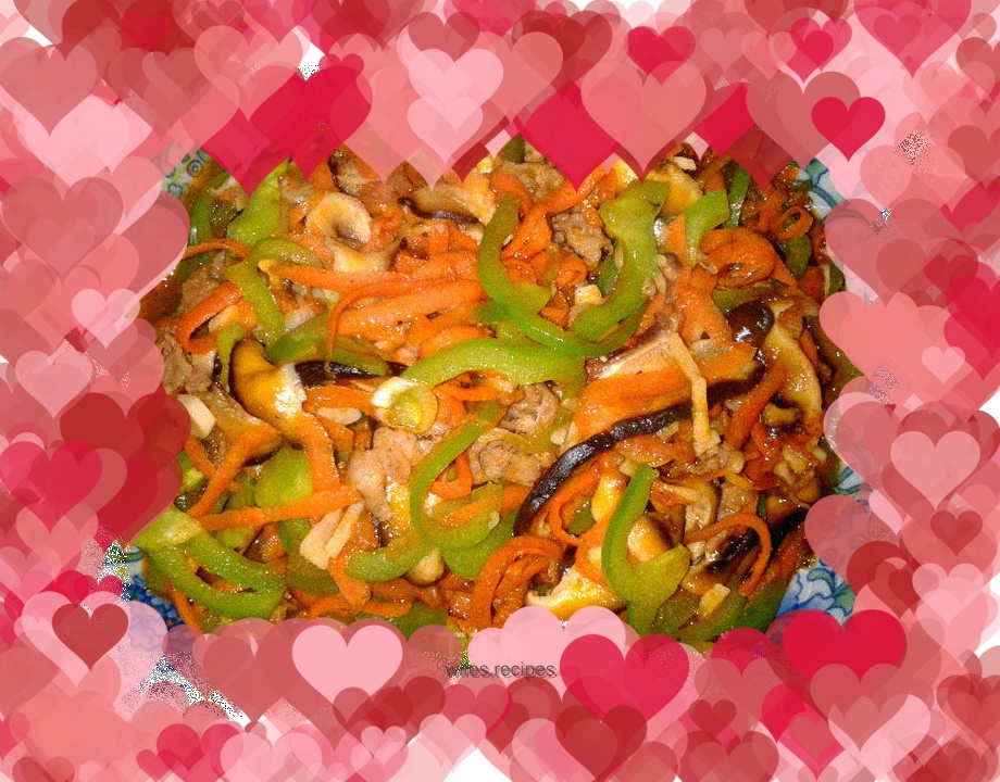 Stir-fried three shredded silkworms - low oil version