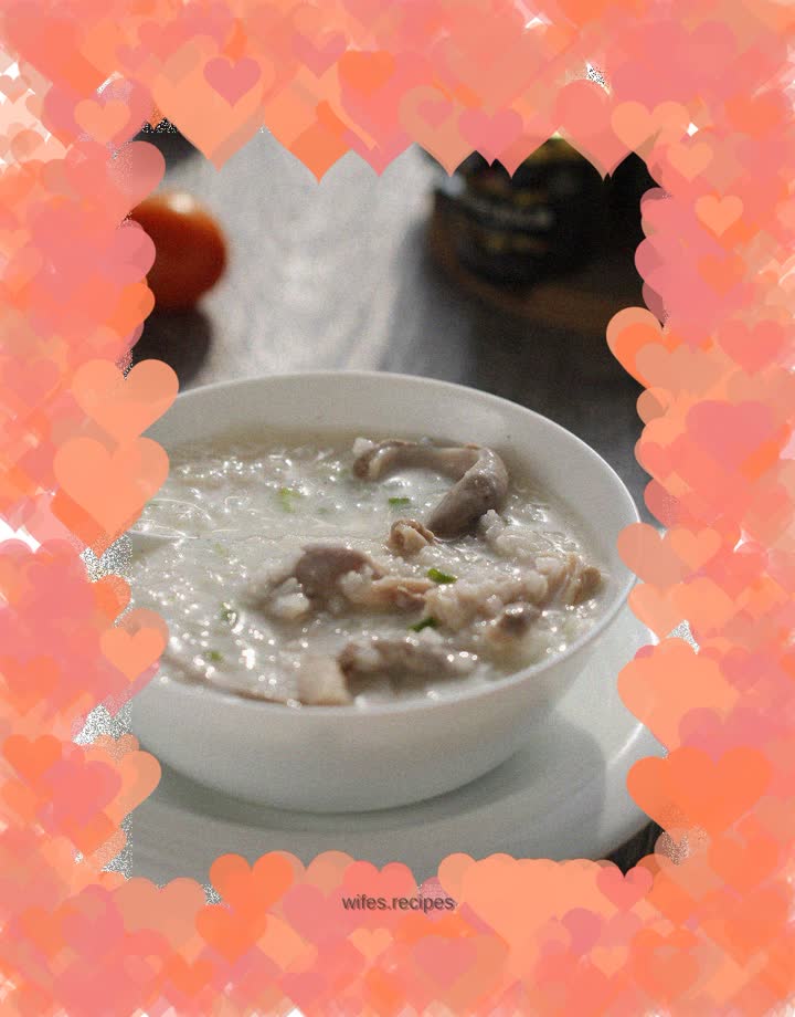 Pork belly rice porridge