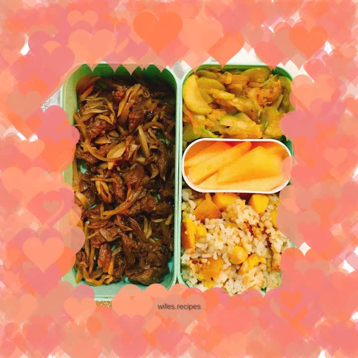 Black pepper beef bento-fat reduction recipe