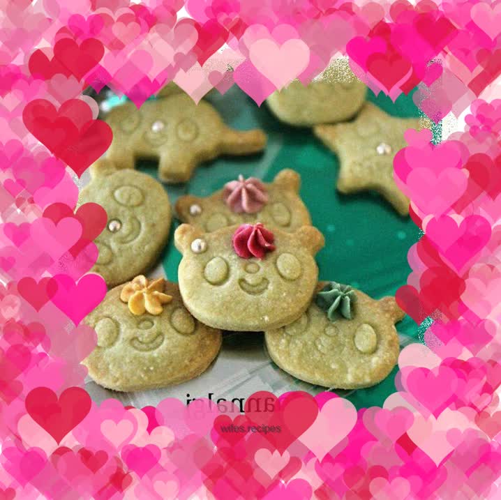 Cute Cat Matcha Cookies