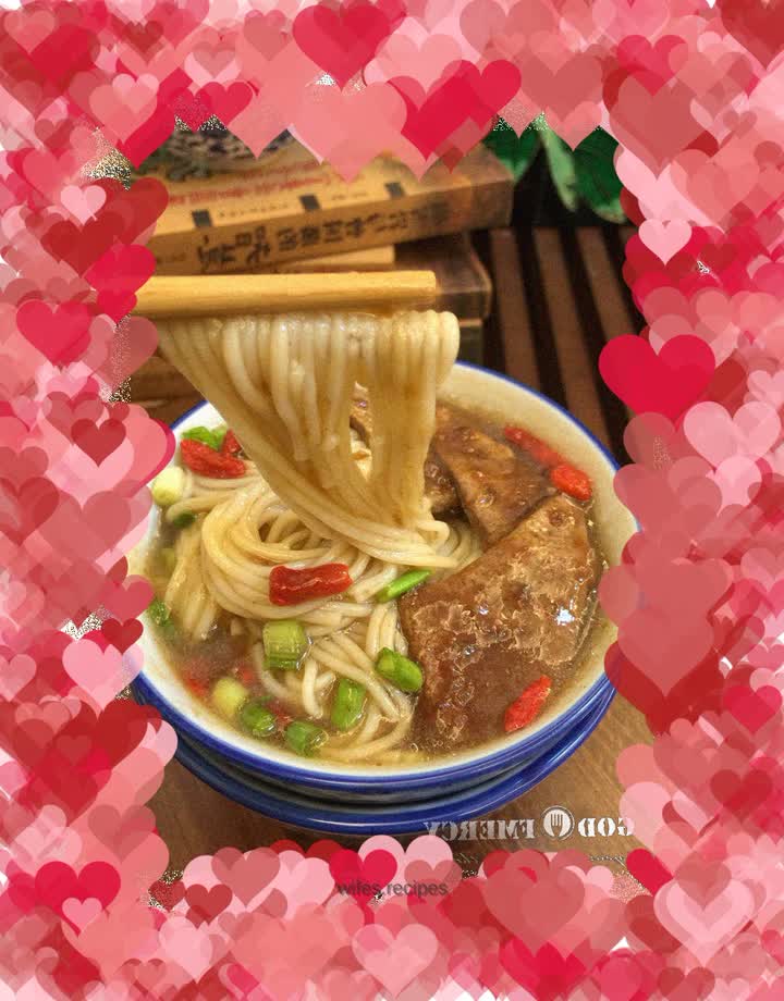 Enriching and activating blood, good at replenishing women’s blood ~ Pork liver and wolfberry noodles