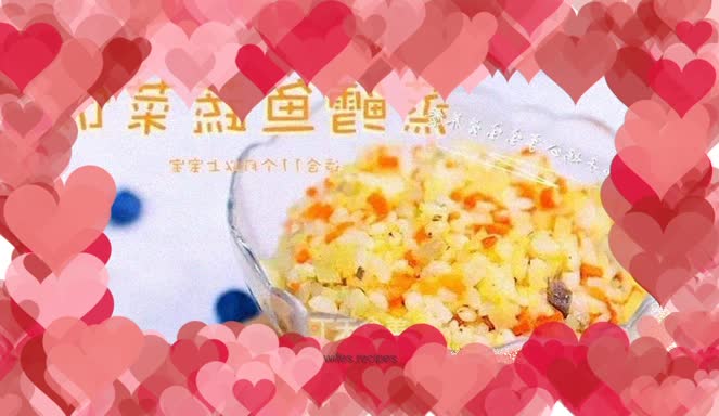 Steamed Sturgeon with Vegetables and Rice—This is the baby’s first meal