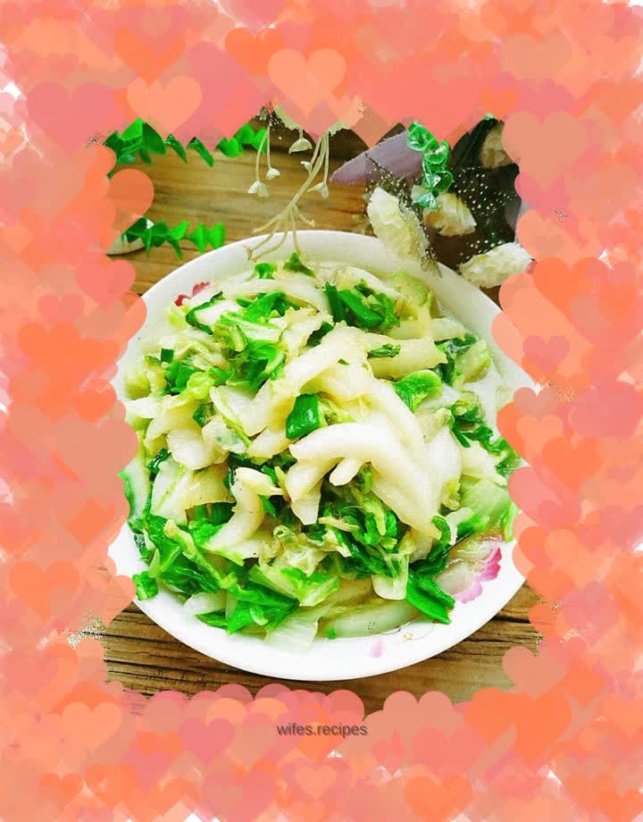 Vegetarian stir-fried Chinese cabbage
