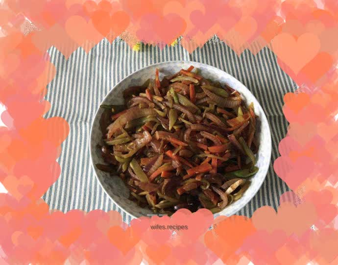 Onions, green shoots, carrots