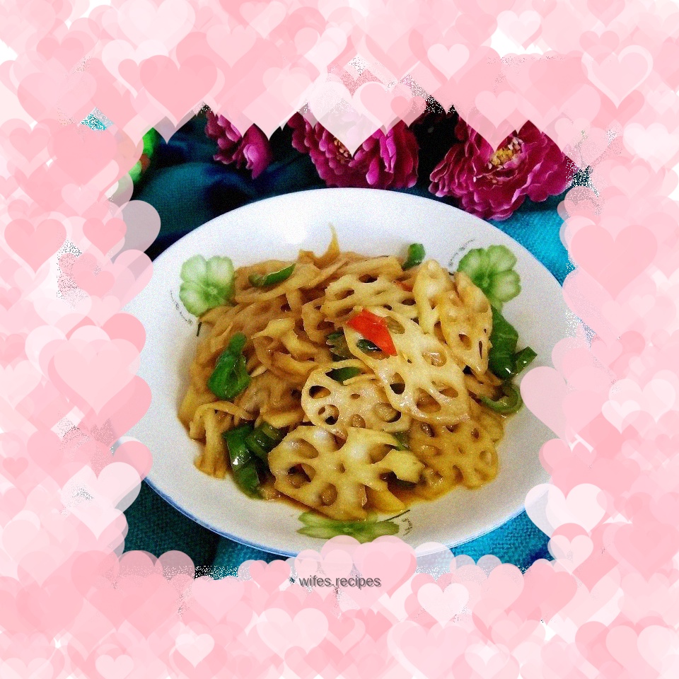 Fried lotus root slices