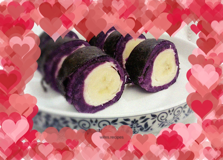 Banana and Purple Sweet Potato Rolls