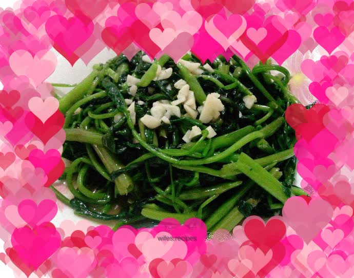 Garlic water spinach