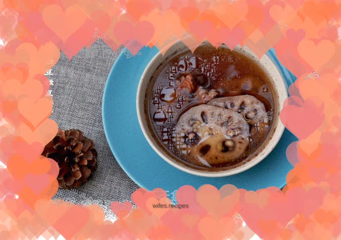 Lotus root, red bean and mung bean soup