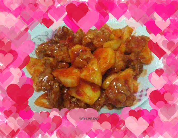 Sweet and sour pineapple meat