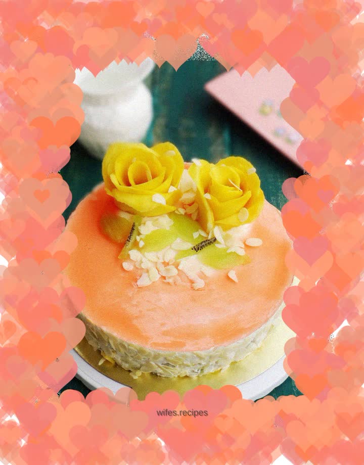 Peach mousse cake