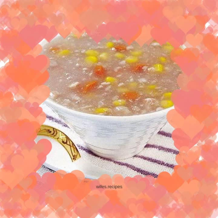 Wild rice, corn and vegetable porridge