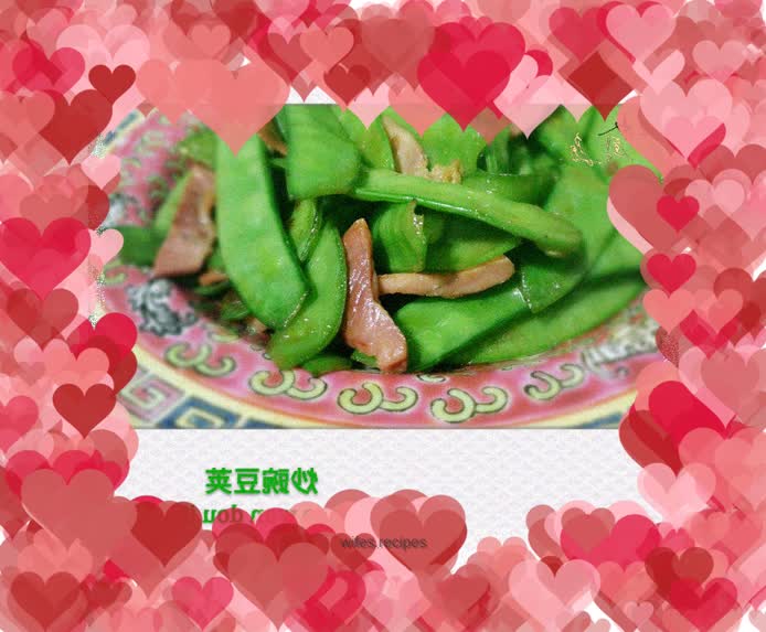 Fried pea pods