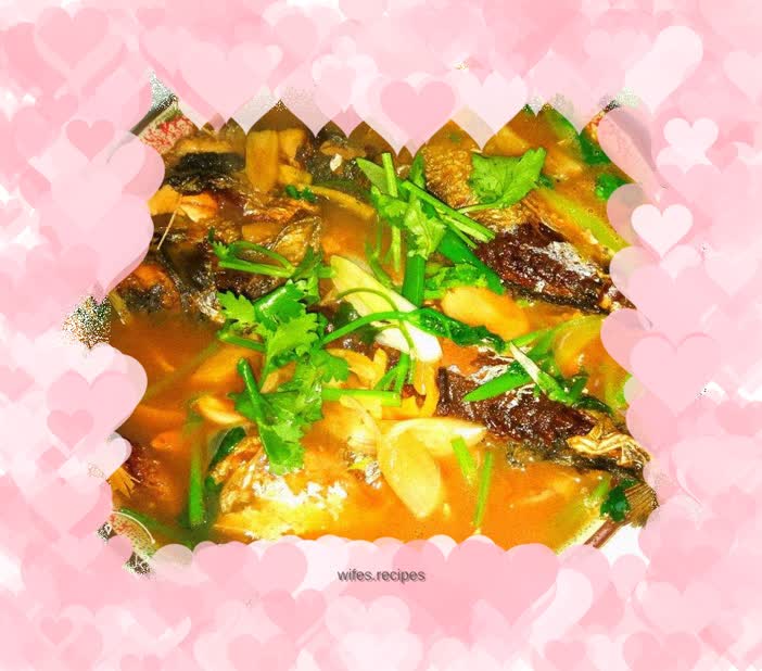 The mackerel stewed in soup is delicious