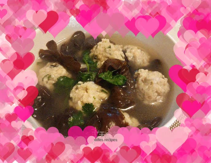 Black Fungus Fish Ball Soup