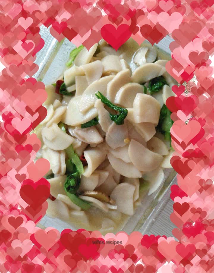 Stir-fried milk cabbage with king oyster mushrooms