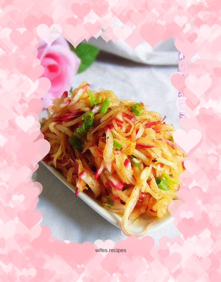 Crispy shredded radish