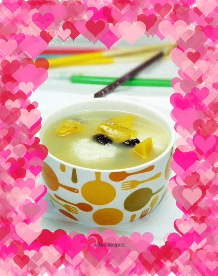 Sweet potato glutinous rice cake soup
