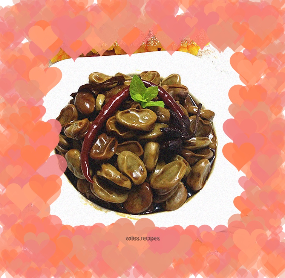 Braised spiced broad beans