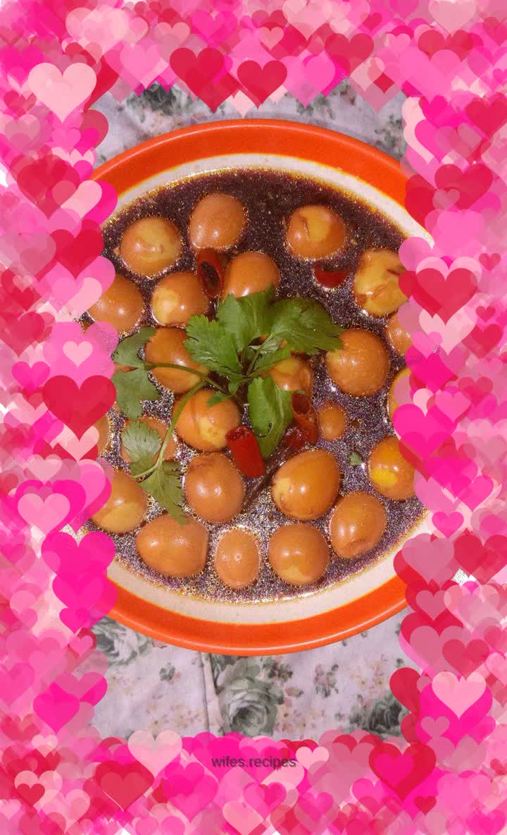 Beer braised quail eggs