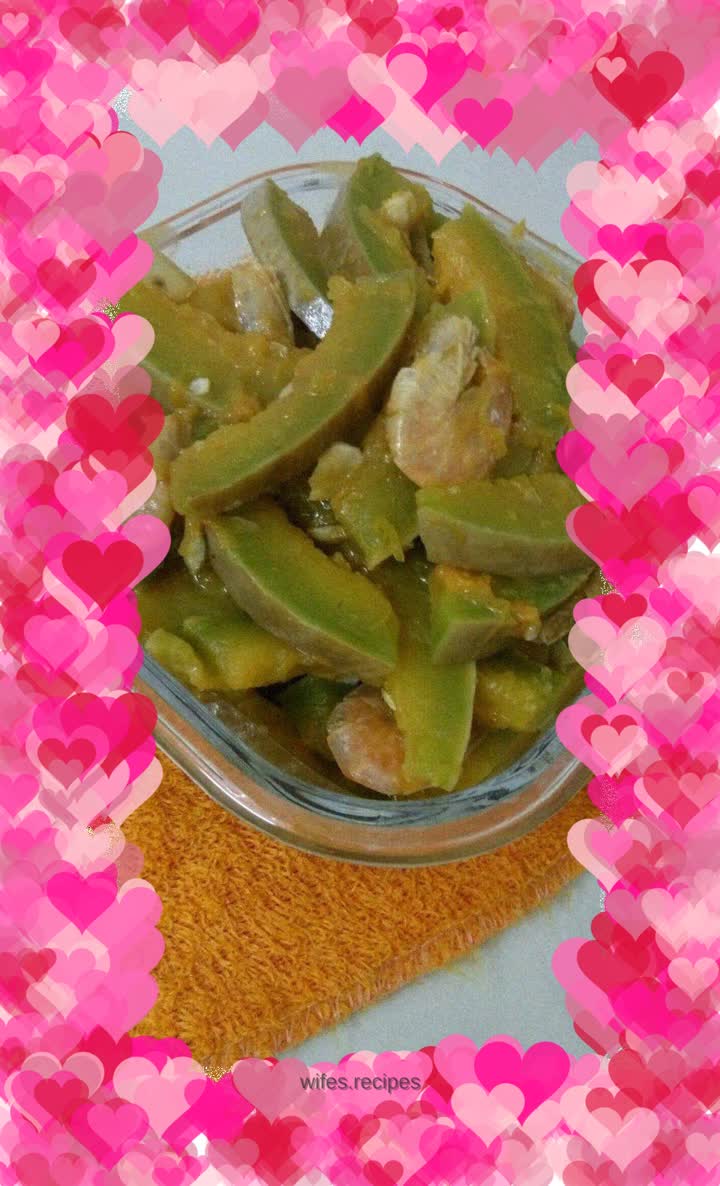 Stir-fried shrimps with pumpkin