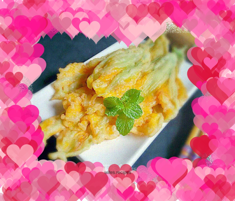 Fried pumpkin flowers