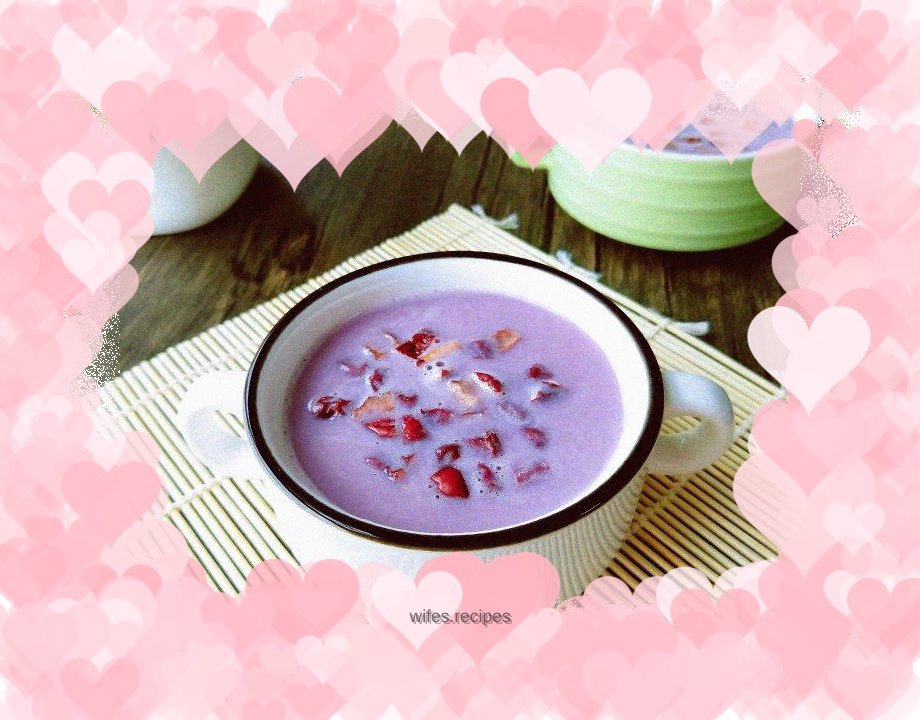 Purple sweet potato soy milk