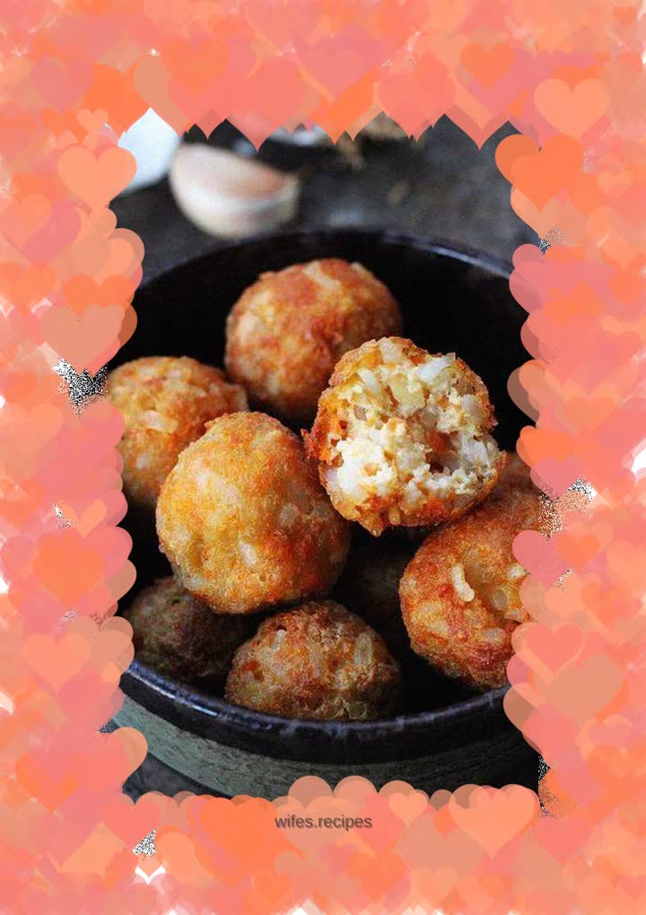 Charred outside and tender inside---fried vegetarian meatballs