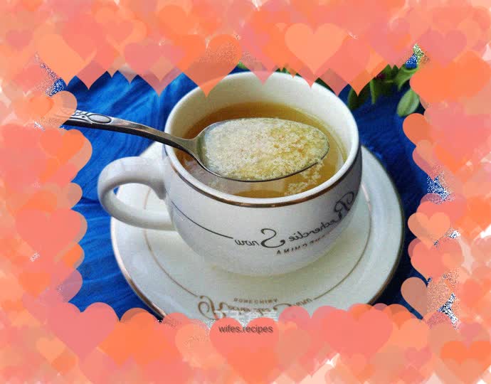 Wheat germ honey tea