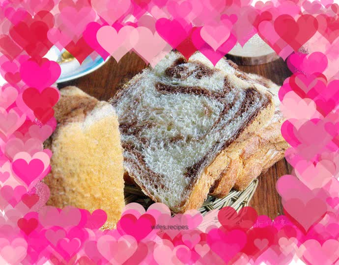 Cocoa two-color bread