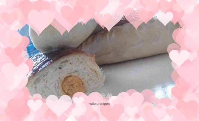 Pork floss strip bun