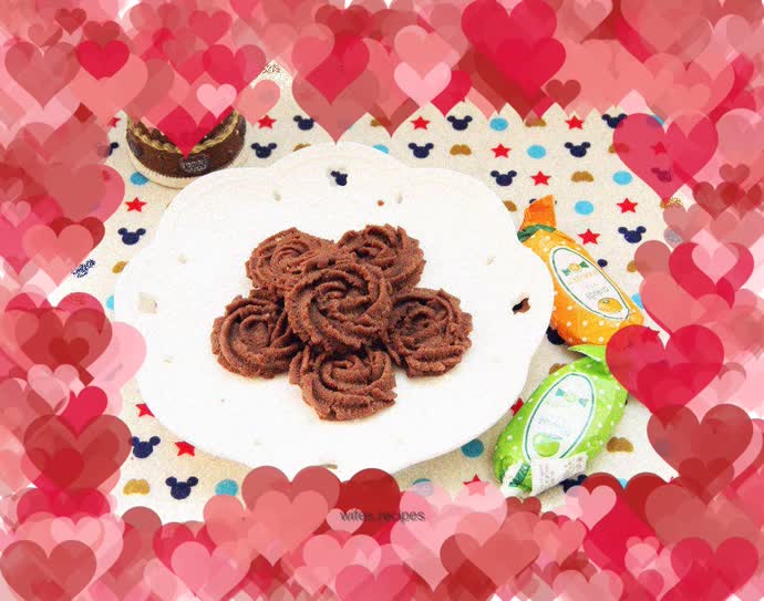 Chocolate Rose Cookies