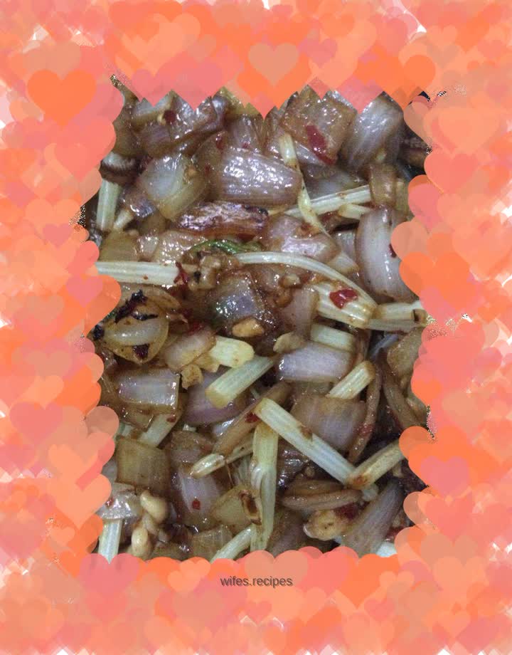 Fried squid with celery