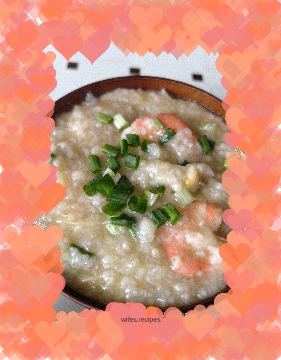 Rice cooker version of seafood porridge