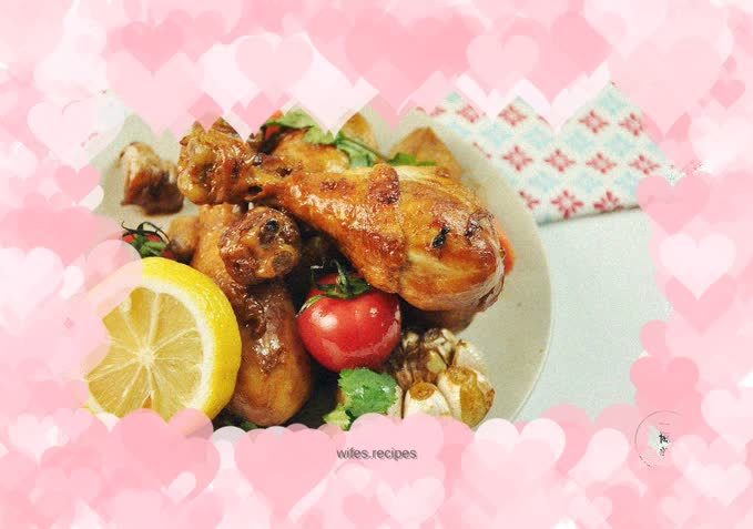 Garlic chicken drumsticks made in cast iron pot